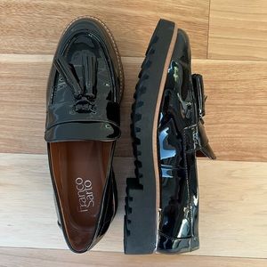 Franco Sarto Black Patent Loafers, 7M- worn once!